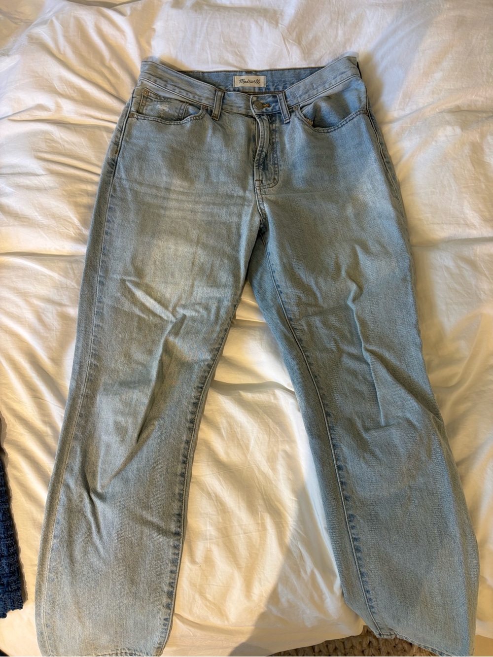 Madewell Pale Blue Straight-Leg Jeans - Picture 2 of 5